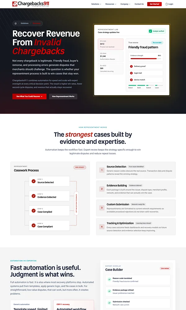 Recovery page